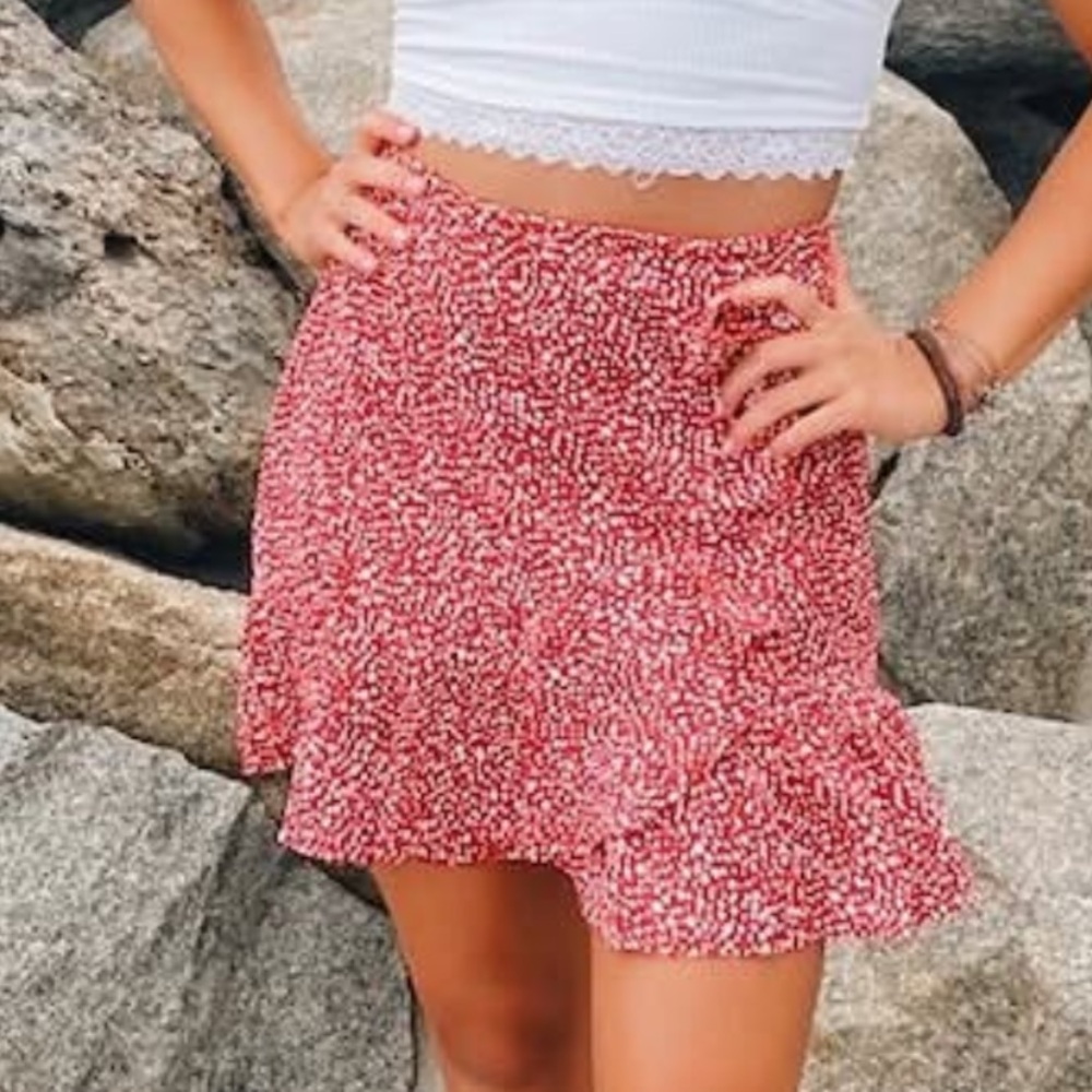 floral wrap skirt
